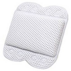 몬드스팟 미끄럼방지 욕조 베개 머리 등 받침대 30 x 34 cm RB20623, 화이트, 1개