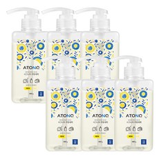 아토엔오투 시그니처 젖병 주방세제 레몬향, 6개, 480g, 480g
