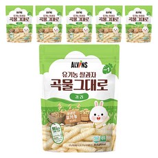 엘빈즈 유기농 쌀과자 곡물그대로, 25g, 6개, 귀리맛