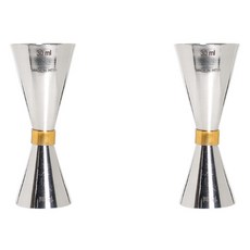 빠다몰 킹메탈웍 클라로 슬림 지거 15ml/30ml, 실버, 2개