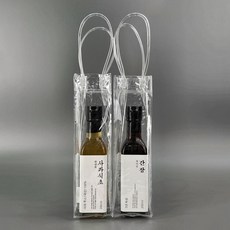 미르 PVC 투명 비닐 와인 쇼핑백, 10개입, 1개