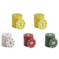 B2Win 撲克硬幣籌碼類型 2 1 x 40p + 5 x 20p + 10 x 20p + 20 x 20p 套裝, 1組, 混色