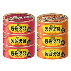 동원 맛참 참치 통조림 고소 135g x 3p + 매콤 135g x 3p 세트, 1세트