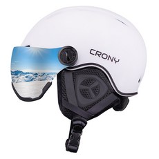 CRONY 護目鏡一體型inmold滑雪安全帽, 啞光白, 1個