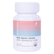 잠백이 멀티비타민 앤 미네랄, 30정, 1개