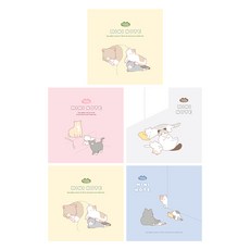 핑크풋 냥냥 투게더 쪼매난 노트 4종 + 노트 랜덤발송 세트, 혼합색상, 1세트 혼합색상, 1세트