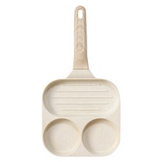 라임올리브 인덕션 아리스타 IH 원형 3구 에그팬, 1개, 18.6cm