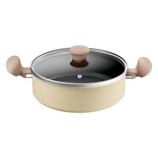 Tefal 特福 電磁爐適用鈦花雙耳鍋, 24cm, 1個, 淺褐色