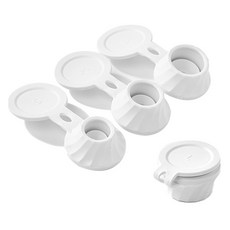 Hoottak 倒置蓋軟浴室用 S+M+L*2入組, 1組, 白色