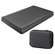USB-C外接硬碟SSD IT25U3+收納包組, 黑色, 500GB