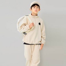 아동용 플리스 반집업 상하의 세트