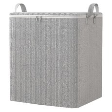 메이크마인 깔끔 패턴 대용량 이불 옷 의류 패브릭 정리함 150L, 그레이, 1개
