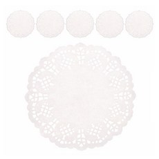 리빙다 원형 도일리 페이퍼 14cm, 화이트, 600개