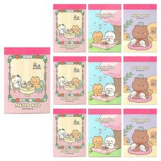 iiGEN 우옹이 미니 떡 메모지, 랜덤발송, 1개입, 10개 랜덤발송, 10개, 1개입