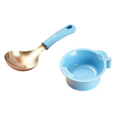 보겐 멀티 서빙 스푼 + 받침 세트, 스카이, 1세트