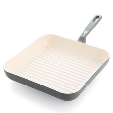 Greenpan電磁爐適用Memphis陶瓷塗層寬方形烤盤 石英灰, 28cm, 1個