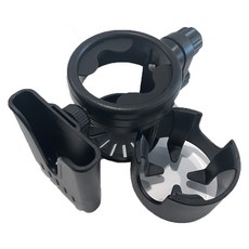 LuNELL 2格手機雙鎖扣嬰兒車Joolz Lian通用躲貓貓杯架, 1個, 黑色