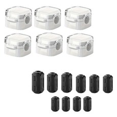 AUTO CREW 電纜整理磁吸支架 6入+鐵氧體磁芯 10入組, 1組, 水晶白(磁吸式)