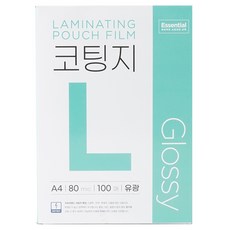 카피어랜드 에센셜 정전기 방지 코팅지 유광 80mic, 100개, A4