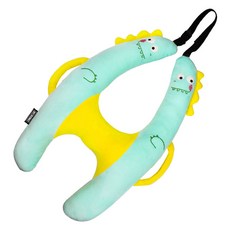 어반카 카툰 안전벨트 수면쿠션, 그린, 1개