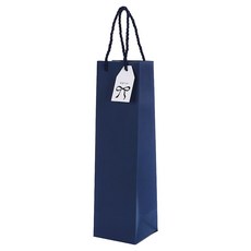 IndiK 現代風葡萄酒購物袋 5入+文字 5入組, 藏青色(購物袋), 1組