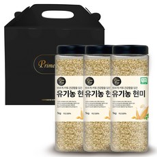 Prime Field 유기농 현미, 1kg, 3개