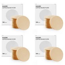 칼딘 모카포트 포터필터 더치커피기구 올 라운드 필터 브라운 53mm, 4개, 100개입