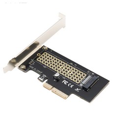 컴스 PCI Express 변환 컨버터 M.2 NVME SSD KEY M to PCI-E 4x PC 브라켓 변환 카드 SW077, 1개