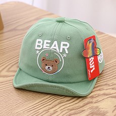 KIDSCOMO 童款熊熊刺繡鴨舌帽