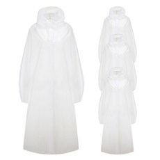 BYOORABYOO 多用途雨衣皺褶 4入, 白色