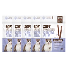 캣퓨어 고양이 소프트 덴탈껌 D&L, 20g, 5개, 혼합맛(생선/닭고기)