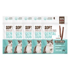 캣퓨어 고양이 소프트 덴탈껌 D&I, 20g, 5개, 혼합맛(생선/닭고기)