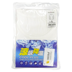 MarieBella 輕膚涼感男上衣-白 L 莫代爾纖維47% 棉47% 彈性纖維6%, 白色