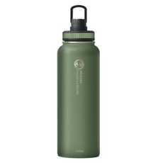 Rebens手提保溫保冷不鏽鋼水壺保溫杯, 綠色, 1200ml, 1個