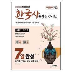 2025 PASSCODE 한국사능력검정시험 7일 완성 심화 1ᆞ2ᆞ3급 특별개정판, 시대에듀