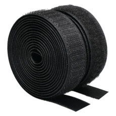 쿠말 접착 초강력 벨크로 테이프 갈고리면 20mm x 10m + 부착면 20mm x 10m 세트, 블랙, 1세트 블랙, 1세트