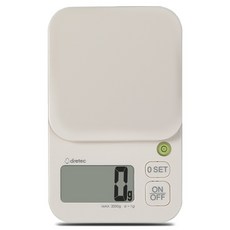 dretec 廚房電子秤, 2kg, KS-742EIVI, 象牙白
