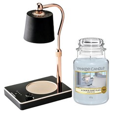 Yankee Candle Ja Candle 大+光控定時器蠟燭加熱器組, 黑色(蠟燭加熱器）, 寧靜祥和的地方