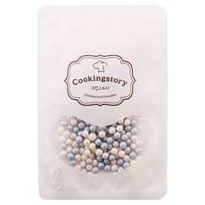 Cookingstory 閃亮珍珠藍色食用色素 白色藍色阿拉善灑料, 15g, 1個