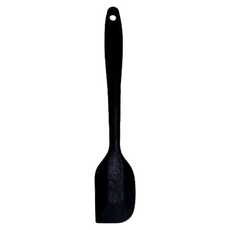 Hesii 矽膠刮刀，一體式矽膠不傷鍋，耐熱220°C，4*20.5cm, 黑色, 1支