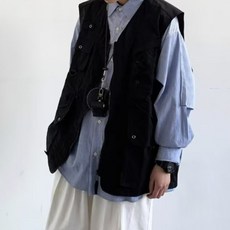 男款DM寬鬆口袋露營背心