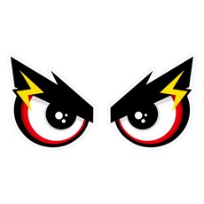 뭉키데코 안전거리유지 반사스티커 중형 전방주시 이글아이 04, 1개