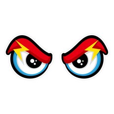 뭉키데코 안전거리유지 반사스티커 중형 전방주시 이글아이 02, 고휘도 반사지(중형), 1개