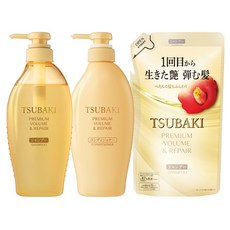 TSUBAKI 思波綺 優質豐盈修護髮 3種組, 1組