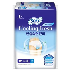 SOFY 蘇菲 Cooling Fresh安心睡眠褲型夜用, 8入, 1組, 大型