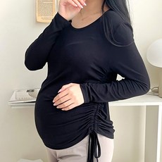 블룸마터니티 블룸 셔링 긴팔 임산부 티셔츠