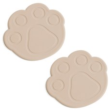 ade.l 腳掌矽膠杯墊 4入, 奶茶