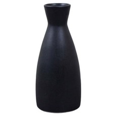鹽月陶瓷清酒瓶燒酒小瓶酒壺 黑色 400ml, 1個