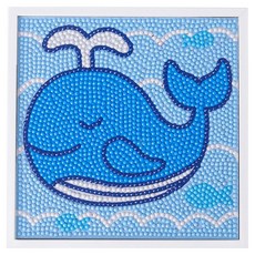 MYTOYS 귀여운 보석십자수 바닷속고래 액자형 15 x 15 cm, 1개