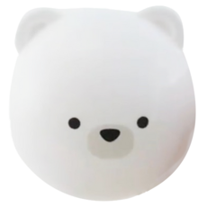 SURUGA 吸盤式磨刀器 附蓋, 可愛白熊造型, 單手操作, 1個, 白熊